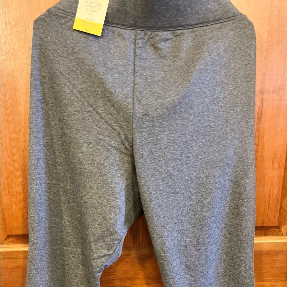 Women's St Johns Bay Active Slim Leg French Terry Pants Size PL